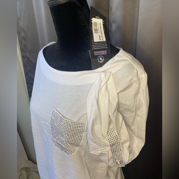NWT Christine Alexander White top - Picture 4 of 4